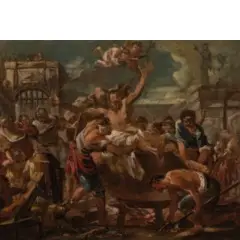 Martirio di San Giovanni Evangelista by Alessandro Gherardini, oil on canvas, offered Dec 2019