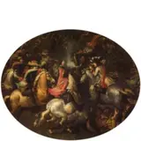 Giovanni Luigi Rocco, Battaglia, oil on copper