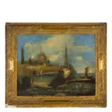 Giacomo Guardi, Capriccio, oil on canvas