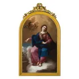 Madonna e putti by Giovanni Domenico Molinari, oil on canvas centinata, offered Dec 2019