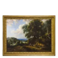 Jacques d'Arthois, Paesaggio boschivo con viandanti, oil on canvas