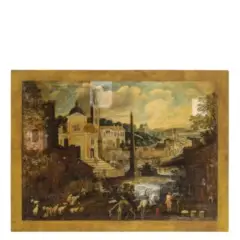 Sebastian Vrancx, Veduta di Piazza del Popolo, oil on canvas