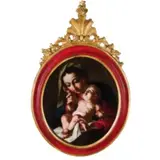 Felice Boscaratti, Madonna con Bambino / San Giuseppe, oil on canvas ovale