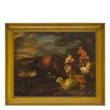 Philipp Peter Roos, Coppia di scene pastorali, oil on canvas