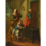 Pasqualino Rossi, Sacra Famiglia, oil on copper