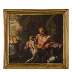 Coppia di scene mitologiche by Paolo Pagani, oil on canvas, offered Dec 2019