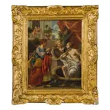 Antonio Triva, Betsabea al bagno, oil on panel