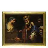 Saul e la maga di Endor by Pietro Paolo Raggi, oil on canvas, offered Dec 2019