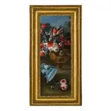 Francesco Lavagna, Vasi fioriti, oil on canvas