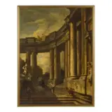 Alberto Carlieri, Capriccio architettonico, oil on canvas