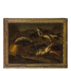 Giuseppe Recco, Natura morta con pesci, oil on canvas