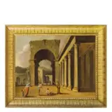 Vicente Giner, Capricci architettonici con figure, oil on canvas