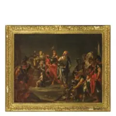 Francesco Monti, Scena storica (Agrippina con l'urna di Germanico?), oil on canvas