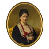 Gerolamo Induno, Milano, 1827 - 1890 / Ritratto di giovane nobildonna / Firmato Ger. Induno 1873 in basso a destra