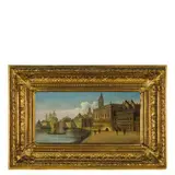 Auguste von Siegen, Vienna, 1850 - 1910 / Riva degli Schiavoni, Venezia / Firmato Aug Siegen in basso a destra, oil on tavoletta