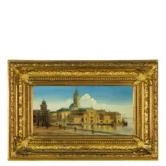 Auguste von Siegen, Vienna, 1850 - 1910 / Isola Bella, San Giorgio a Venezia / Firmato Aug Siegen in basso a sinistra, oil on tavoletta