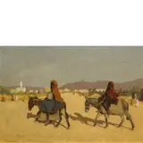 Laurenzio Laurenzi, Assisi, 1878 - Roma, 1946 / Veduta di Agordat, Eritrea / Firmato Laurenzi Agordat in basso a sinistra