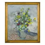 Oscar Saccorotti, Roma, 1898 - Megli di Recco, 1986 / Vaso con margherite colorate / Firmato O Saccorotti, 1968 in alto a sinistra, oil on panel