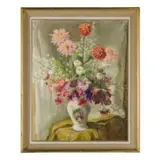 Carlo Prada, Milano, 1884 - Santa Margherita Ligure, 1960 / Vaso con fiori colorati / Firmato C Prada in basso a destra, oil on canvas