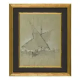 La Spezia, 1830 - 1904 / Velieri al vento / Firmato A Fossati in basso a sinistra by Agostino Fossati, pencil on paper, offered Dec 2019