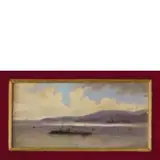 La Spezia, 1830 - 1904 / Imbarcazione nel golfo, La Spezia / Firmato A Fossati in basso a destra by Agostino Fossati, oil on tavoletta, offered Dec 2019