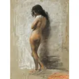 Carrara, 1865 - Sarzana, 1956 / Nudo di donna e nudo d'uomo sul verso / Firmato C Fontana in basso a destra by Carlo Fontana, mixed media on paper, offered Dec 2019