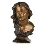 Napoli, 1852 - 1929 / Busto di Anna / Firmato V Gemito e timbro 'Fonderia Gemito, Napoli' by Vincenzo Gemito, bronze, offered Dec 2019
