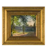Giuseppe Pennasilico, Napoli, 1861 - Genova, 1940 / Fontana nel parco / Firmato G Pennasilico in basso a destra