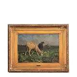 Ernesto Rayper, Genova, 1840 - Gameragna, 1873 / Paesaggio agreste con contadino e gregge / Firmato Rayper in basso a destra, oil on canvas