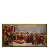 Mykhaylo Khmelko, Kiev, 1919 - 1975 / Trattato di Pereyaslav / Iscrizione sul retro, oil on canvas
