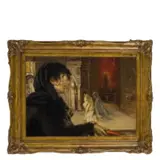 Mosè Bianchi, Monza, 1840 - 1904 / La parola di Dio / Monogramma MB in basso a sinistra