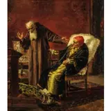 Antonio Varni, Genova, 1841 - Sampierdarena, 1908 / L'incontro tra il Cardinale Federico Borromeo e Don Abbondio / Firmato Varni A F 1867 in basso a destra, oil on canvas