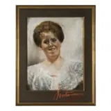 Carrara, 1865 - Sarzana, 1956 / Ritratto di donna / Firmato C Fontana in basso a destra by Carlo Fontana, pastel on paper, offered Dec 2019