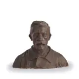 Carrara, 1865 - Sarzana, 1956 / Busto d'uomo by Carlo Fontana, plaster patinato, offered Dec 2019