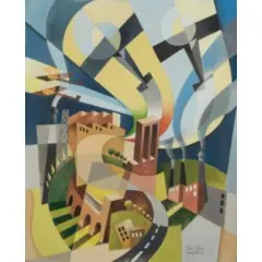 Italo Ferro, Torino 1880 - 1934 / Aeropittura, oil on canvas