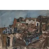 Giulio Turcato, Mantova 1912 - Roma 1995 / Distruzione a Viterbo, metà anni'40