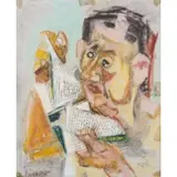 Fausto Pirandello, Roma 1899 - 1975 / Senza titolo, pastel on paper intelata