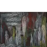 Corrado Cagli, Ancona 1910 - Roma 1976 / Straniero nello Sheol, 1954, mixed media on panel