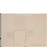 Gastone Novelli, Vienna 1925 - Milano 1968 / Senza titolo, 1962, pencil on paper