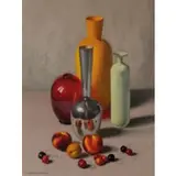 Ugo Celada da Virgilio, Cerese di Virgilio 1895 - Varese 1995 / Natura morta con vasi e frutta