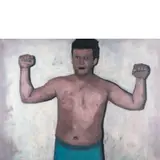 Ryan Mendoza, Stati Uniti 1971 / Superman, 2000, oil on lino