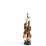 Arman, Nizza 1928 - New York 2005 / Pizzaiola, 2004, Violino in bronzo a patina dorata sezionato