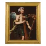 Ignazio Stern, Angelo che suona l'arpa, oil on canvas