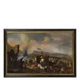 Giovanni Luigi Rocco, Battaglia tra cavallerie turche ed europee, oil on canvas