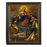 Girolamo Troppa, Madonna con Bimbo e Santi, oil on canvas