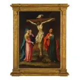 Crocifissione con la Vergine e San Giovanni by Frans Francken III, oil on canvas, offered Mar 2020