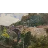 Torino, 1845 - Roma, 1924 / Paesaggio con ponte by Filiberto Petiti, Acquarello su carta, offered Mar 2020