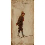 Alceste Campriani, Terni, 1848 - Lucca, 1933 / Figura di viandante / Firmato A Campriani in alto a destra