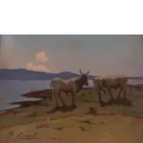 Giovanni Lomi, Livorno, 1889 - 1969 / Maremma / Firmato G Lomi in basso a sinistra