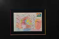First Day of Issue Envelope by Peter Max, Mixed Media Drawing, offered Dec 2025
